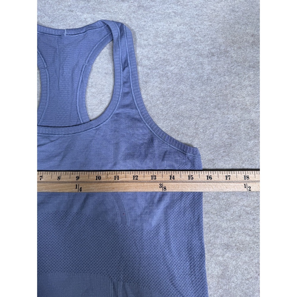 Lululemon Swiftly Tech Racerback Tank Top Women 8 Blue Run For Cheese Sweet Life - Picture 10 of 10